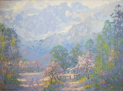 "Blossom Time, Mt. Langley, High Sierras" by Harry Raymond Henry - Auction record, sale price, and art valuation. Compare with similar artists and explore comparable artworks.