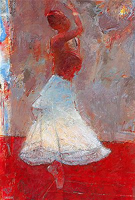 'White Skirt, Red Stage' by Robert Heindel - Auction record, sale price, and art valuation. Compare with similar artists and explore comparable artworks.