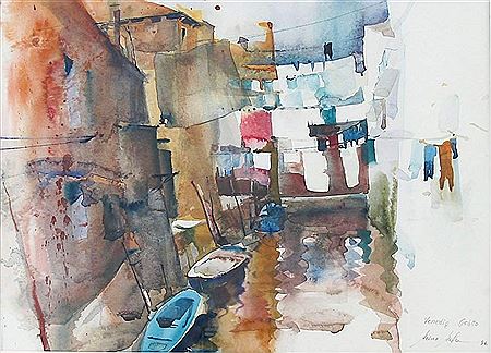 "Venedig Gehtto [sic!]" by Heinz Hofer - Auction record, sale price, and art valuation. Compare with similar artists and explore comparable artworks.