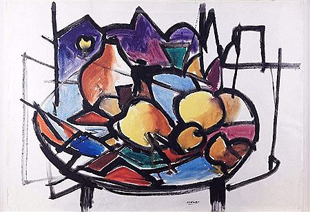 "Stilleben in Trient". 1955