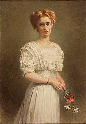 Portrait einer jungen Frau im weißen Spitzenkleid mit Nelken by Theodor von der Beek - Auction record, sale price, and art valuation. Compare with similar artists and explore comparable artworks.