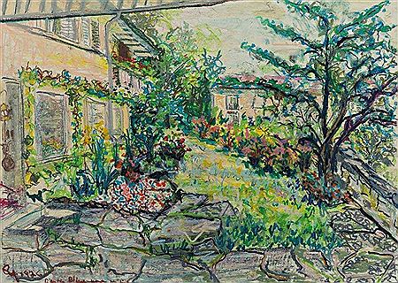 . "Garten [...]". Blühender Garten im Frühling