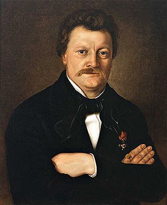 Portrait des Dr. J. Schmid von Lauterach, Vater von Dr. Theodor Schmid in Bregenz