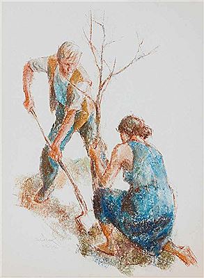 Couple planted a sapling