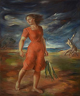 MUJER CON PESCADOS by Cesar Fernandez Navarro - Auction record, sale price, and art valuation. Compare with similar artists and explore comparable artworks.