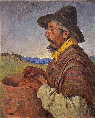 PAISANO NORTEÑO CON TINAJA by Jorge Bermudez - Auction record, sale price, and art valuation. Compare with similar artists and explore comparable artworks.