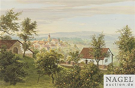 Two extensive summer landscapes. A pair.