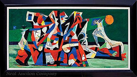 "Procession" by Paul Ninas - Auction record, sale price, and art valuation. Compare with similar artists and explore comparable artworks.