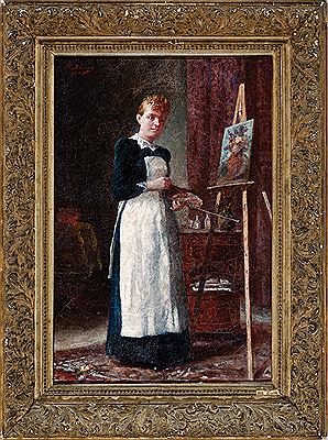 "Marie Madeleine Seebold (1866-1948) at the Easel", 1890