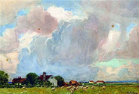 A Landscape with Cottages, and Sheep Grazing in the foreground by Patrick Lewis Forbes - Auction record, sale price, and art valuation. Compare with similar artists and explore comparable artworks.