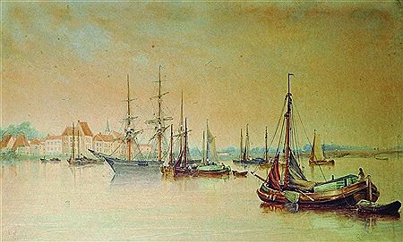 'Scheldt, Anvers', a Busy Port Scene with numerous Boats by George Sheffield - Auction record, sale price, and art valuation. Compare with similar artists and explore comparable artworks.