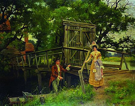 An Elegant Couple by the Water's Edge
