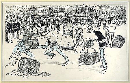 Scène de marché