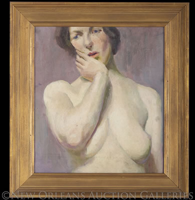 "Female Nude Model, AA Class" and "Portrait of a Lady" (2) by Jean Flanigen - Auction record, sale price, and art valuation. Compare with similar artists and explore comparable artworks.