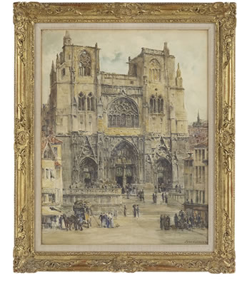 "Cathedrale Saint-Maurice de Vienne, France" by Jules Lessore - Auction record, sale price, and art valuation. Compare with similar artists and explore comparable artworks.