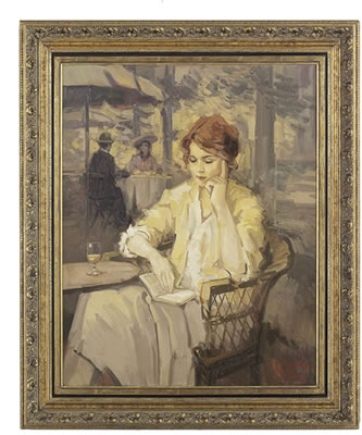 "Reading at the Cafe"