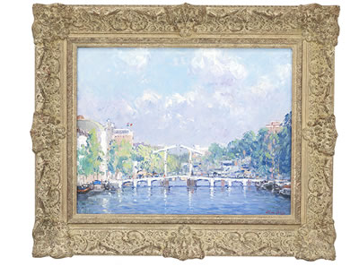 "Amsterdam Canal Scene"