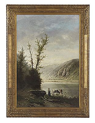 "At the River Bank" by Henry Joseph Ferdinand Pieron - Auction record, sale price, and art valuation. Compare with similar artists and explore comparable artworks.