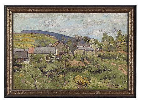 Village Landscape by Louis Loncin - Auction record, sale price, and art valuation. Compare with similar artists and explore comparable artworks.