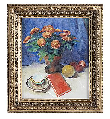 "Still Life with Zinnias"