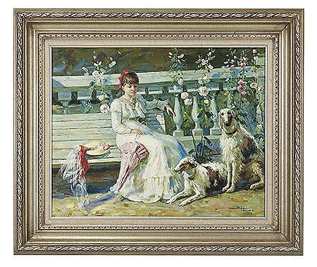 "The Pink Parasol" by E Haines - Auction record, sale price, and art valuation. Compare with similar artists and explore comparable artworks.