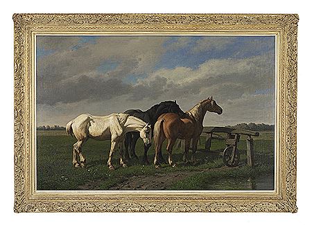 "Horses in a Field" by Paul VanDerVin - Auction record, sale price, and art valuation. Compare with similar artists and explore comparable artworks.