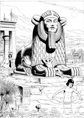 ALIX. SCENES DE LA VIE ANTIQUE. le sphinx d’Amenemhat III