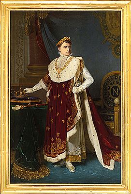 Portrait Officiel de l’Empereur Napoléon Ier, en grand costume de sacre.