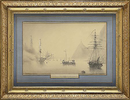 Embarquement des cendres de Napoléon dans la rade de Jamestown