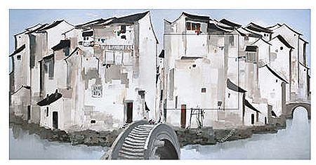 Sample artwork by Guanzhong Wu (1919 - 2010), known for impressionist landscape, figure, animal and architecture painting - View similar artists and auction records