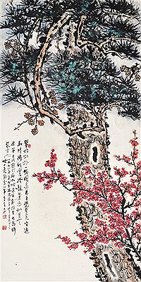 PINE AND PLUM BLOSSOMS