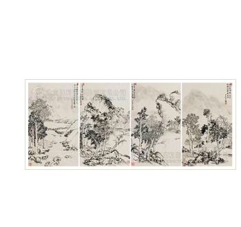 FOUR PIECES OF LANDSCAPE by Wei Weng - Auction record, sale price, and art valuation. Compare with similar artists and explore comparable artworks.