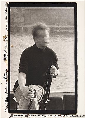 FRANCIS BACON ON HIS ROOF AT 80 NARROW STREET LONDON, MARCH 1972