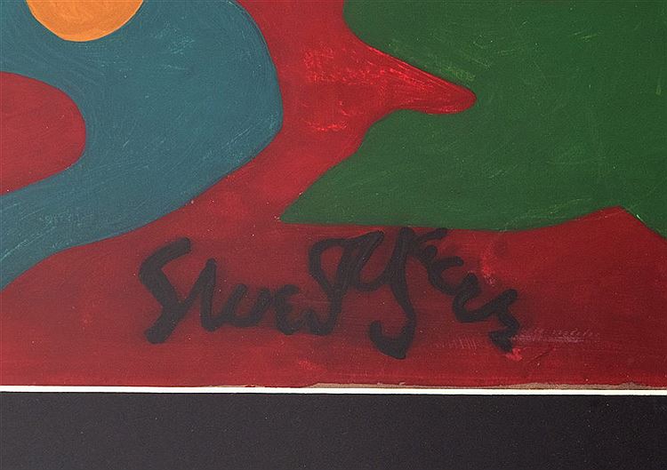 ABSTRACTION GAS - auctioned 12/17/2016 - Stuart Davis signature example for authentication verification from auction lot 4425877