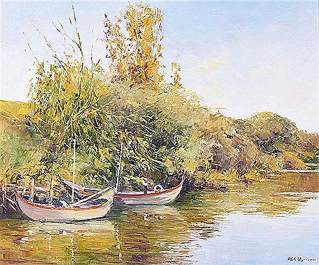 "Avieiros no Tejo" by Mota Urgeiro - Auction record, sale price, and art valuation. Compare with similar artists and explore comparable artworks.