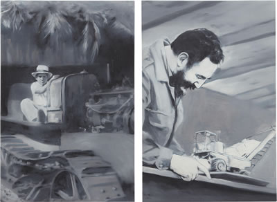 Two works: i) Untitled ii) Fidel with truck, 1972-1973 (Dyptich) by Jose Angel Toirac - Auction record, sale price, and art valuation. Compare with similar artists and explore comparable artworks.