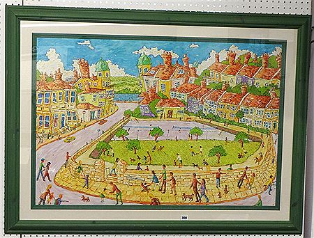 'Garden Crescent, West Hoe, Plymouth' by Roger Steppens - Auction record, sale price, and art valuation. Compare with similar artists and explore comparable artworks.