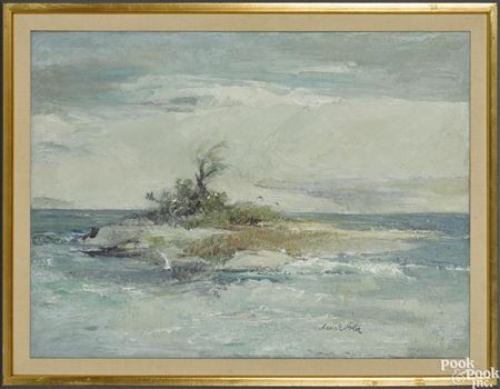 Seascape with an island