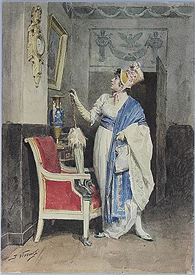 LADY IN EMPIRE DRESS