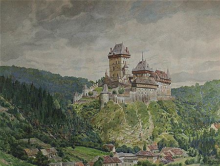 BURG KREUZENSTEIN, THE MEDIEVAL CASTLE OUTSIDE VIENNA, 1906
