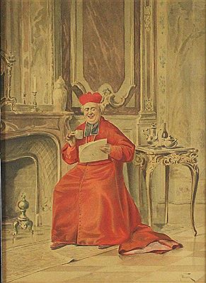 CARDINAL BY THE FIREPLACE