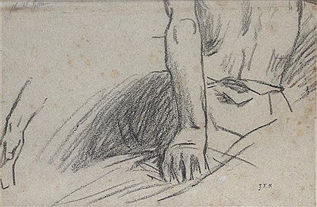 ETUDE D'HOMME VUE DE DOS ET ETUDE D'HOMME ASSIS