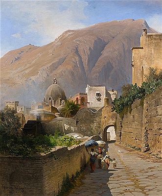 Auf Capri. 1876 by Hermann Kruger - Auction record, sale price, and art valuation. Compare with similar artists and explore comparable artworks.
