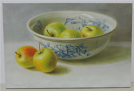 Schale mit Äpfeln.