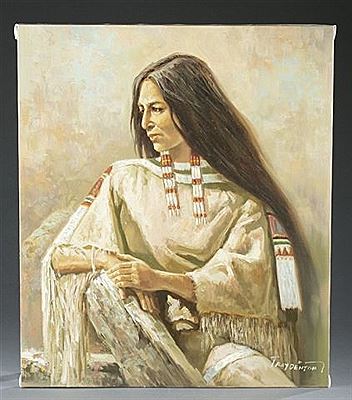 Portrait of a Native American woman.