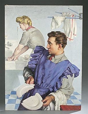 Man with broken plate
