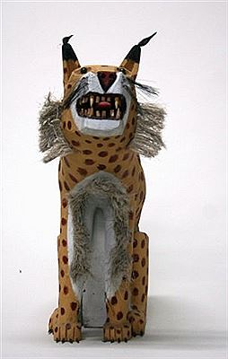 Carved Leopard Sculpture