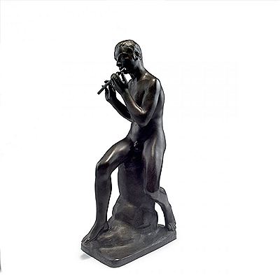 Boy playing the flute by Mark Vedres - Auction record, sale price, and art valuation. Compare with similar artists and explore comparable artworks.