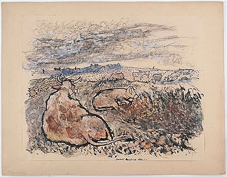 Untitled (Landscape with cows)
