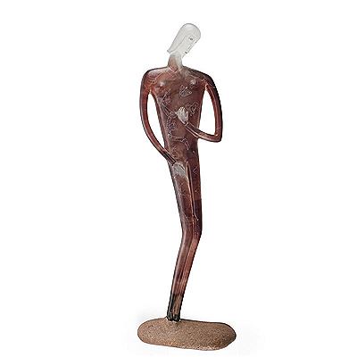 Tall wall-mounting figural sculpture with zodiac figures and constellations
